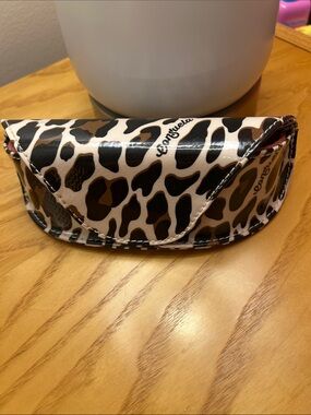 Consuela Leopard print sunglasses case magnetic closure